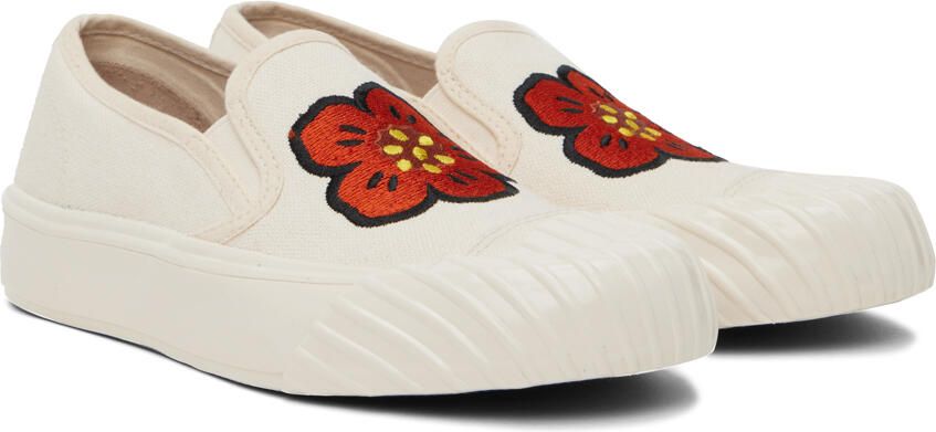 Kenzo Off-White Paris school Slip-On Sneakers - Picture 2