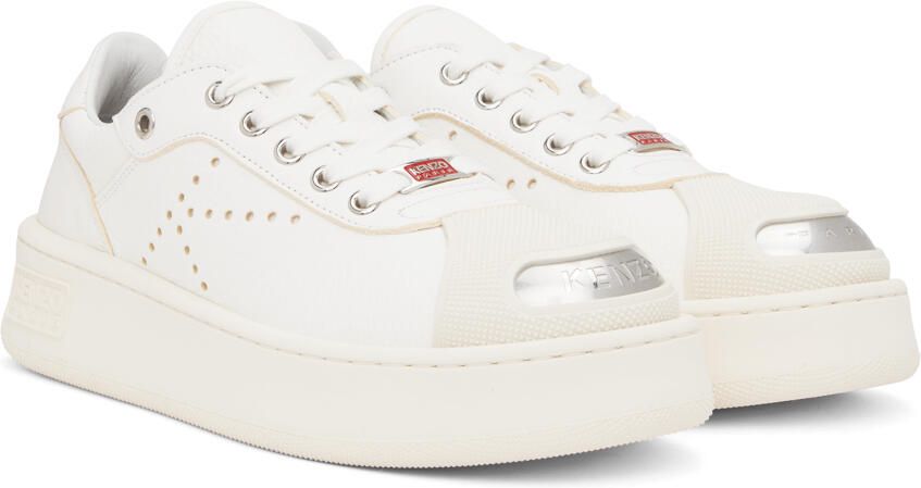 Kenzo White Hoops Trainer Sneakers
