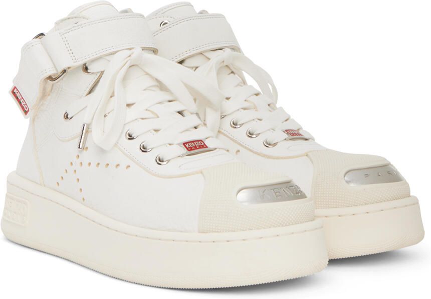 Kenzo White Paris Hoops Sneakers - Picture 2