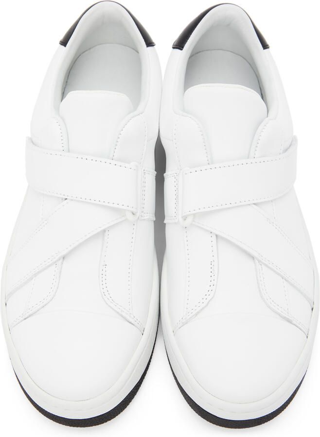 Kenzo White Velcro Kourt Scratch Sneakers