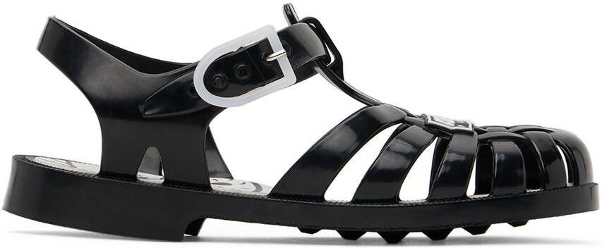 Kenzo Kids Black Jelly Sandals - Picture 5