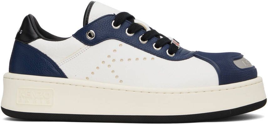 Kenzo Navy & White Hoops Trainer Sneakers - Picture 5