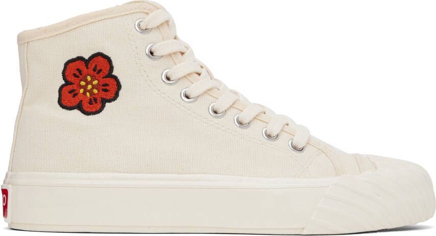 Kenzo Off-White Paris school High-Top Sneakers - Picture 6