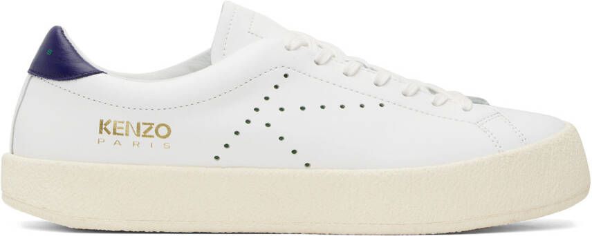 Kenzo White & Navy Swing Sneakers - Picture 5