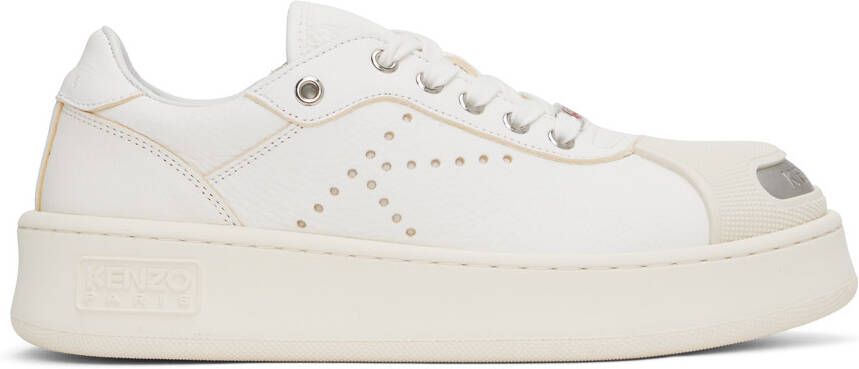 Kenzo White Hoops Trainer Sneakers - Picture 2