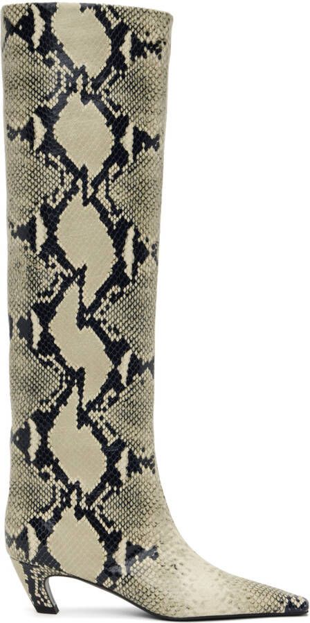 KHAITE Beige Davis Tall Boots - Picture 2