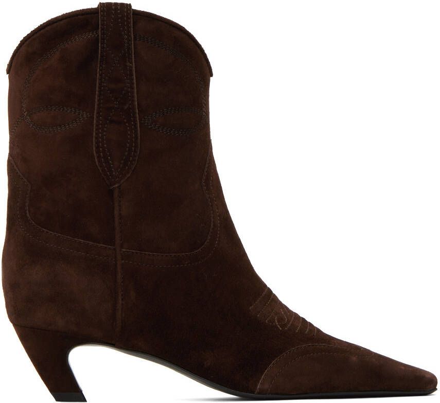 KHAITE Brown Dallas Boots - Picture 5