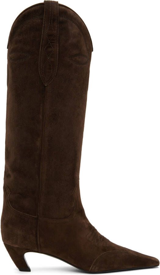 KHAITE Brown Dallas Boots - Picture 4