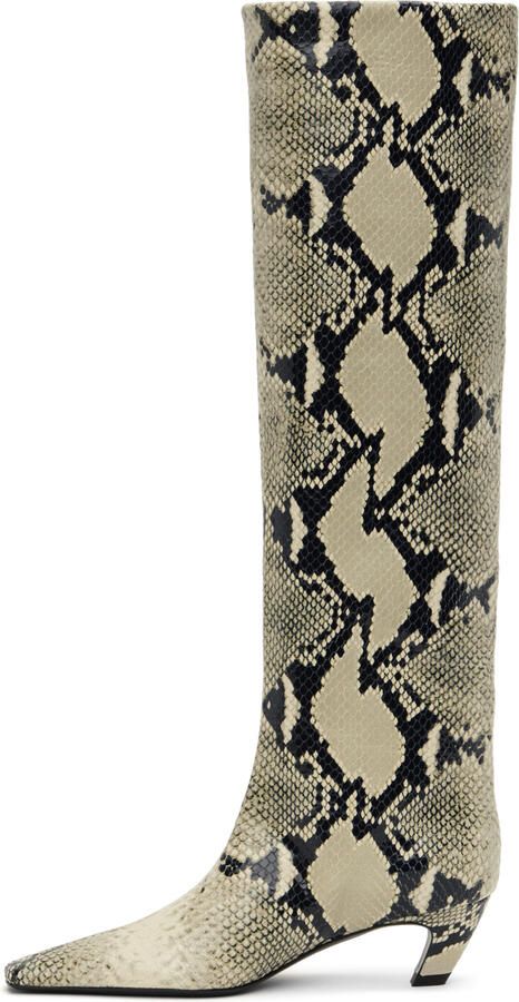 KHAITE Beige Davis Tall Boots