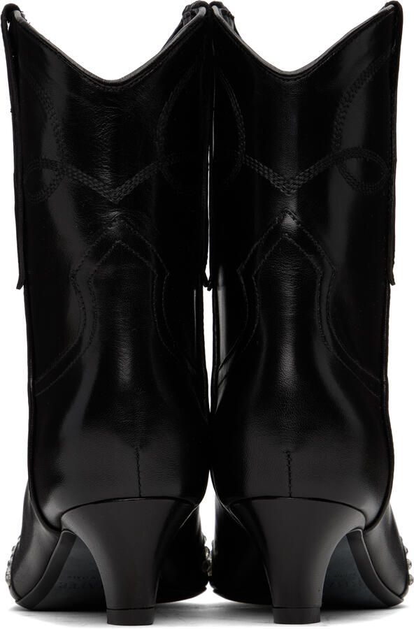 KHAITE Black Dallas Ankle Boots - Picture 3