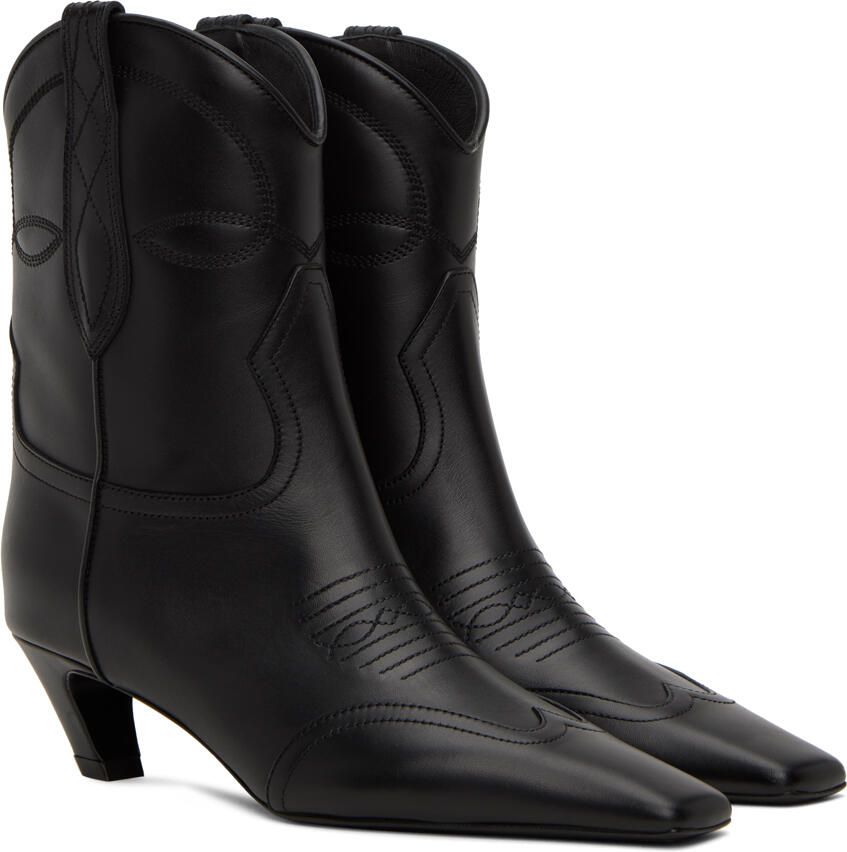 KHAITE Black Dallas Boots