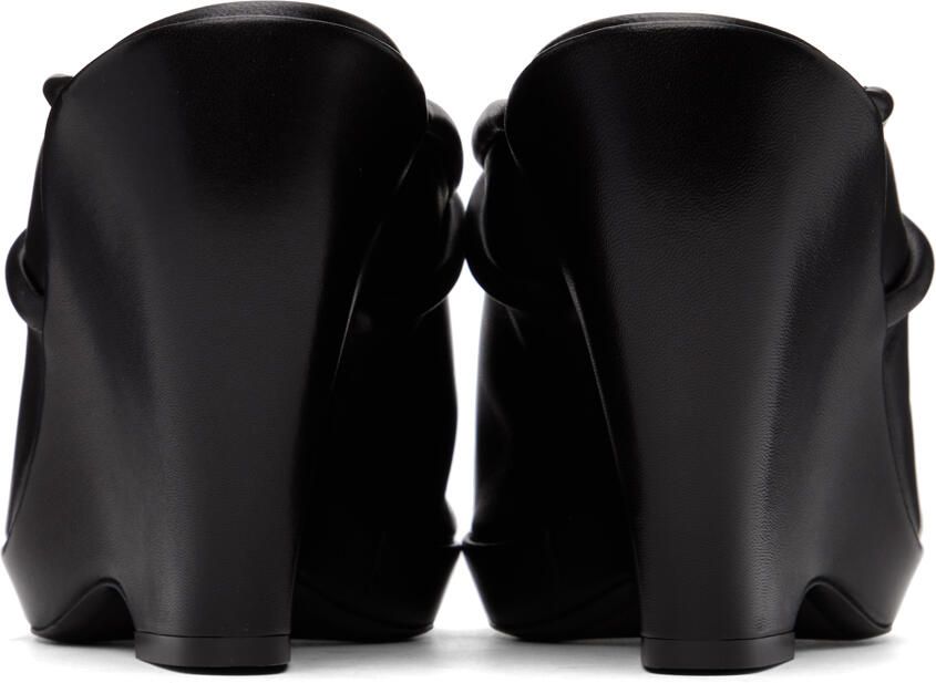 KHAITE Black Stagg Heeled Sandals