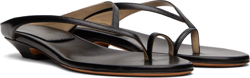 KHAITE Black 'The Marion' Sandals - Picture 3