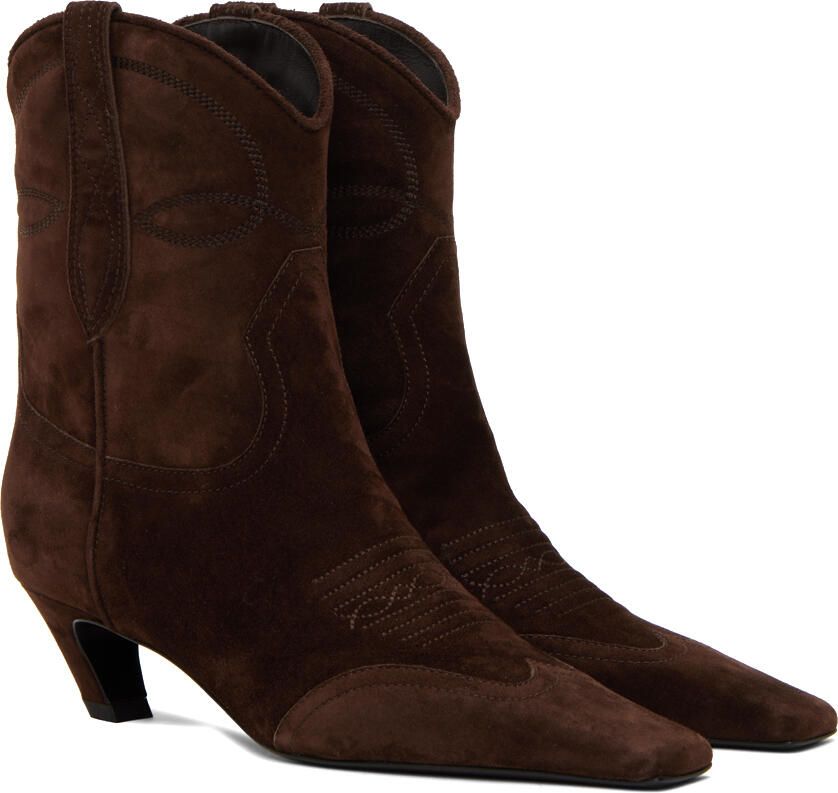 KHAITE Brown Dallas Boots