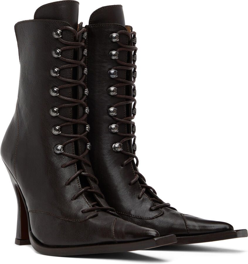 KNWLS Black Serpent Lace-Up Boots - Picture 2