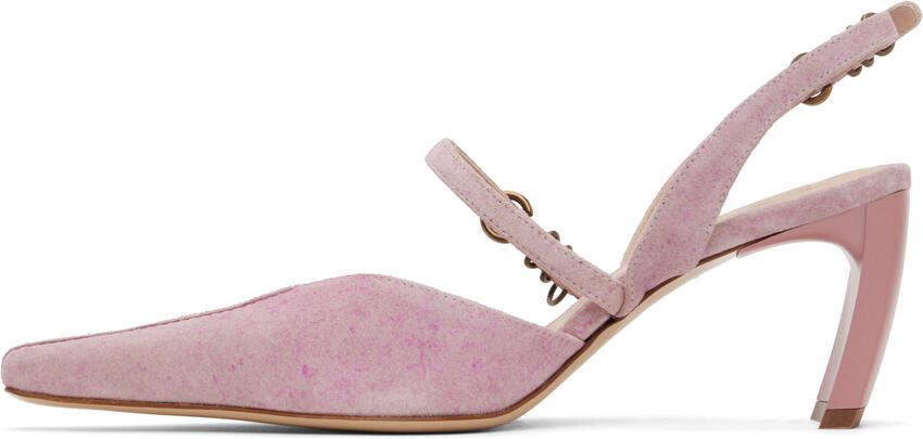 KNWLS Pink Serpent Mule Heels - Picture 3