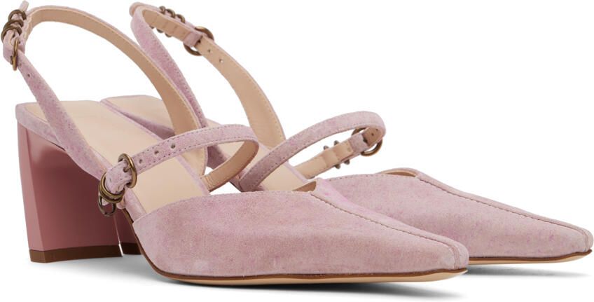 KNWLS Pink Serpent Mule Heels - Picture 2