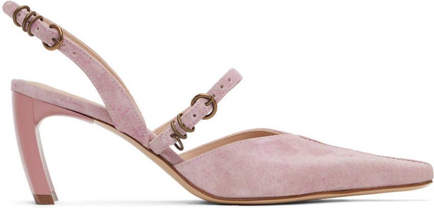 KNWLS Pink Serpent Mule Heels - Picture 5