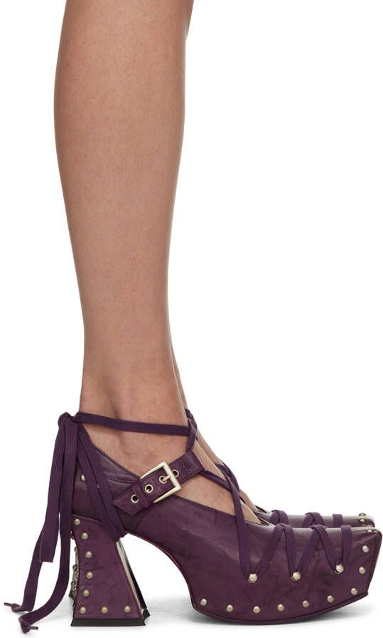 KNWLS Purple Precious Mules - Picture 5