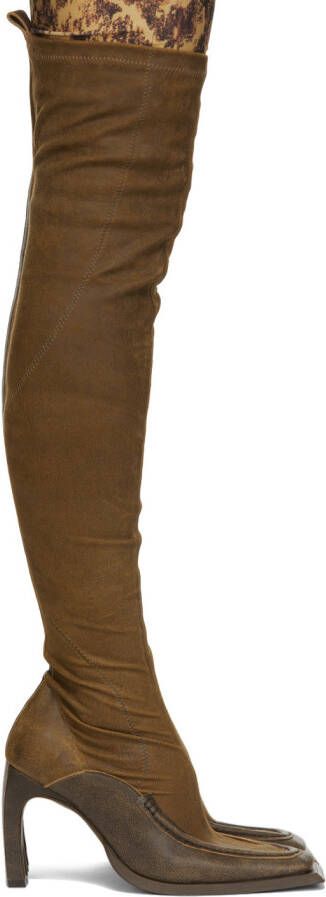 KNWLS SSENSE Exclusive Khaki Fawn Boots - Picture 2