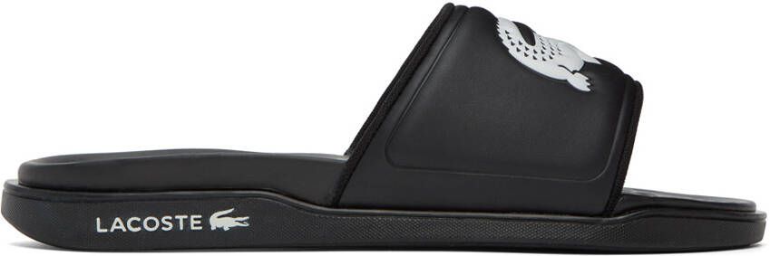 Lacoste Black Croco Dualiste Slides - Picture 5