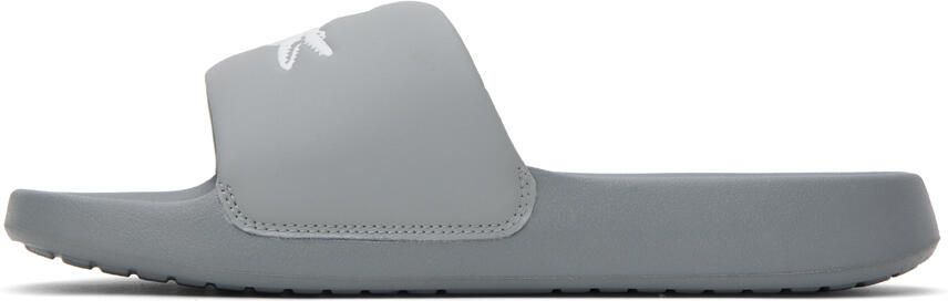 Lacoste Gray Croco Slides - Picture 3
