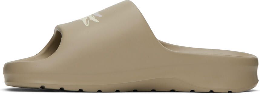 Lacoste Taupe Croco 2.0 Slides - Picture 3