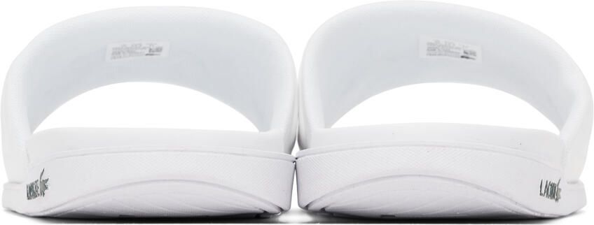 Lacoste White Croco Dualiste Slides