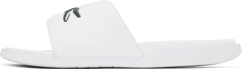 Lacoste White Croco Dualiste Slides - Picture 3