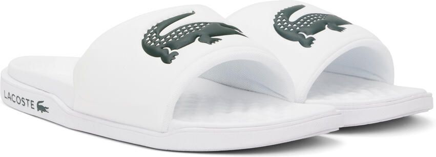 Lacoste White Croco Dualiste Slides - Picture 2