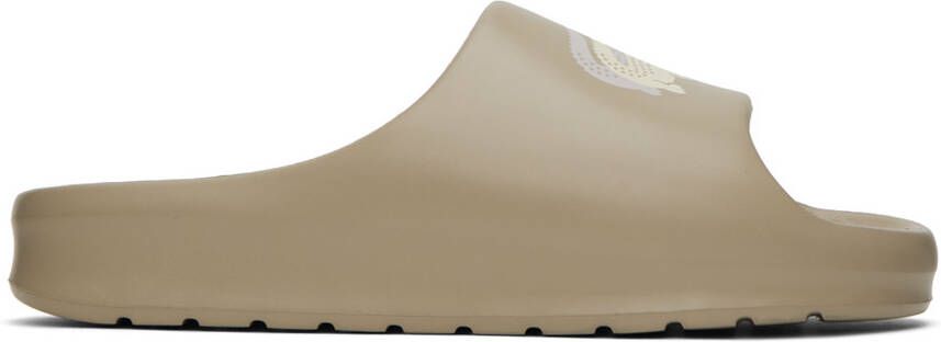 Lacoste Taupe Croco 2.0 Slides - Picture 5