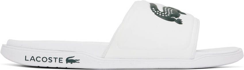 Lacoste White Croco Dualiste Slides - Picture 4