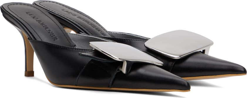 Lado Bokuchava Black Buckle Heels - Picture 2