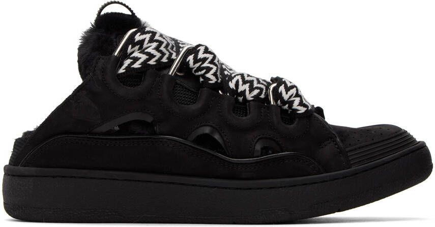 Lanvin Black Curb Slip-On Sneakers - Picture 4