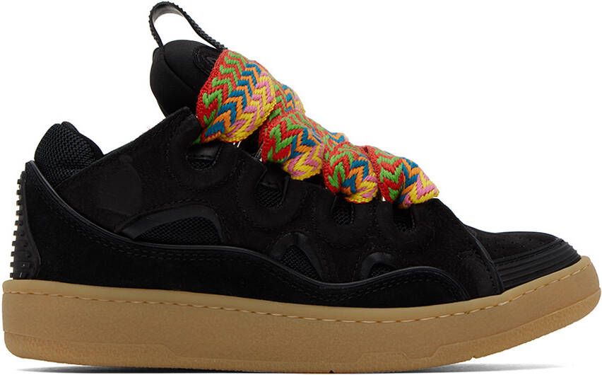 Lanvin Black Curb Sneakers - Picture 3