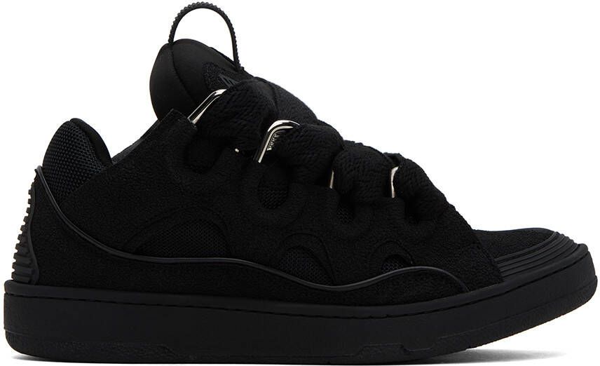 Lanvin Black Curb Sneakers - Picture 5