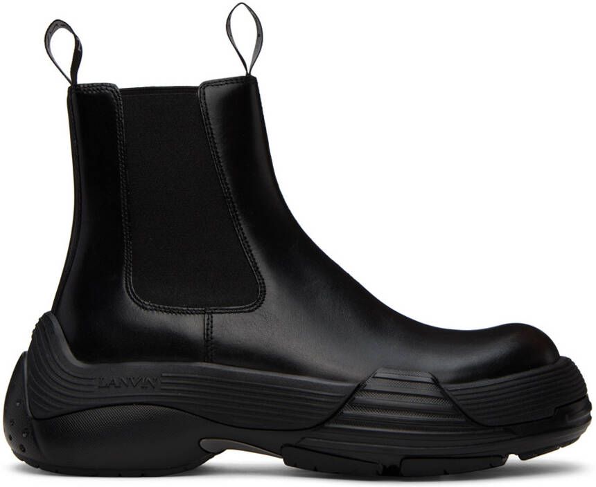 Lanvin Black Flash-X Bold Chelsea Boots - Picture 5