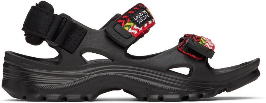 Lanvin Black Suicoke Edition Curb Laces Sandals - Picture 5