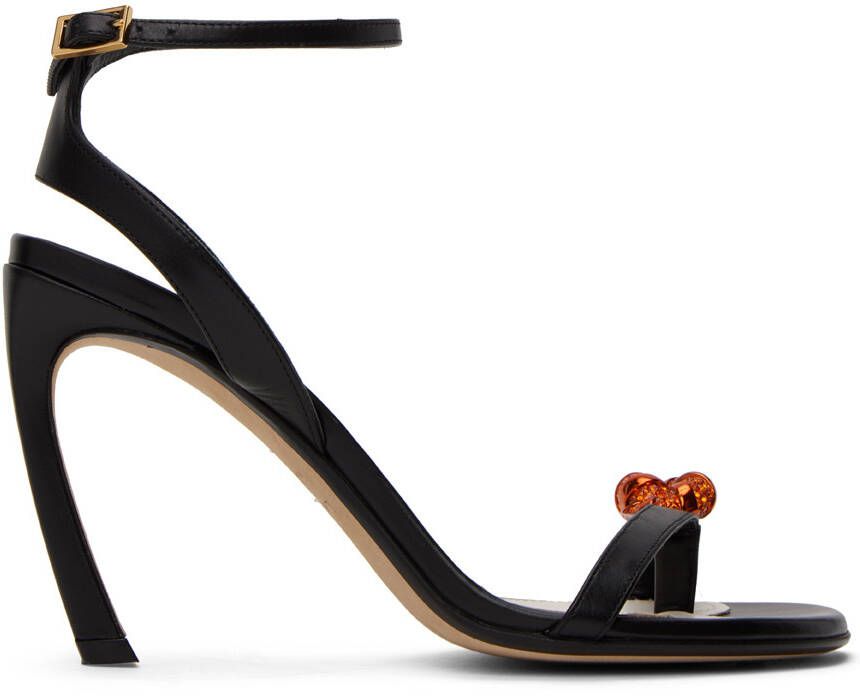 Lanvin Black Swing Melodie Heeled Sandals - Picture 4
