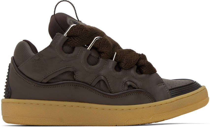 Lanvin Brown Curb Sneakers - Picture 5