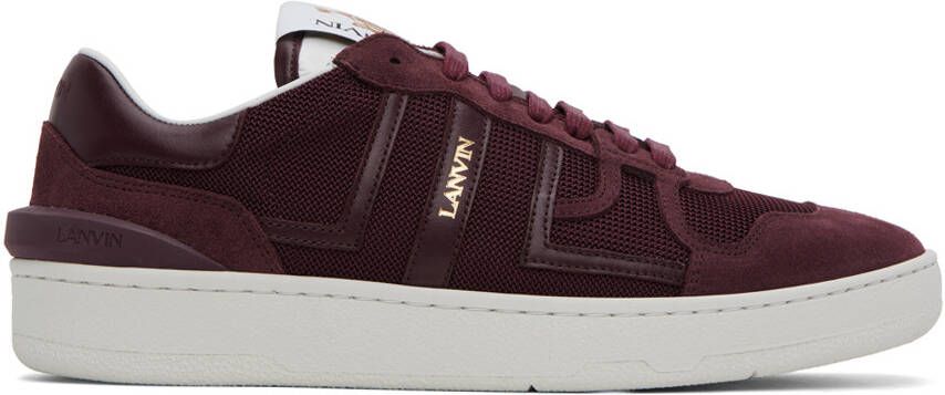 Lanvin Burgundy Clay Sneakers - Picture 5