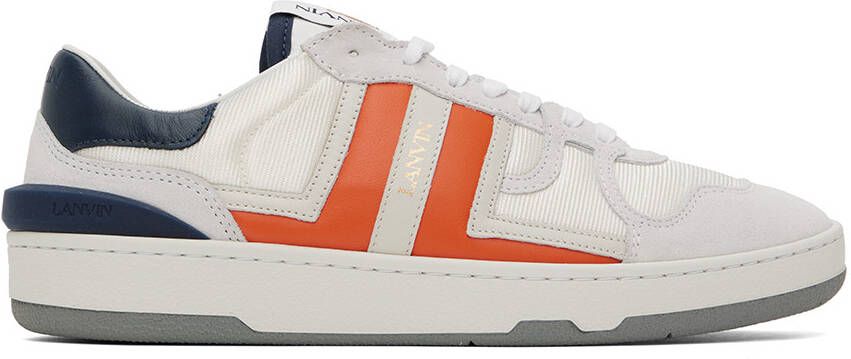 Lanvin Gray & Orange Clay Sneakers