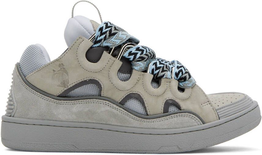 Lanvin Gray Curb Sneakers - Picture 5