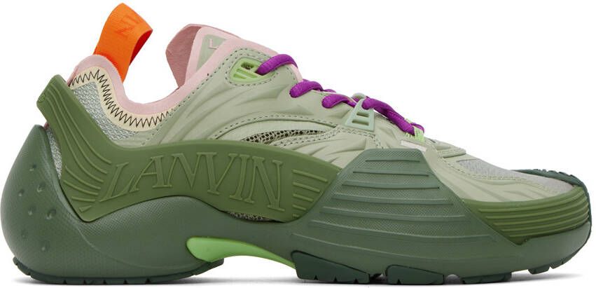 Lanvin Khaki Flash-X Sneakers - Picture 5