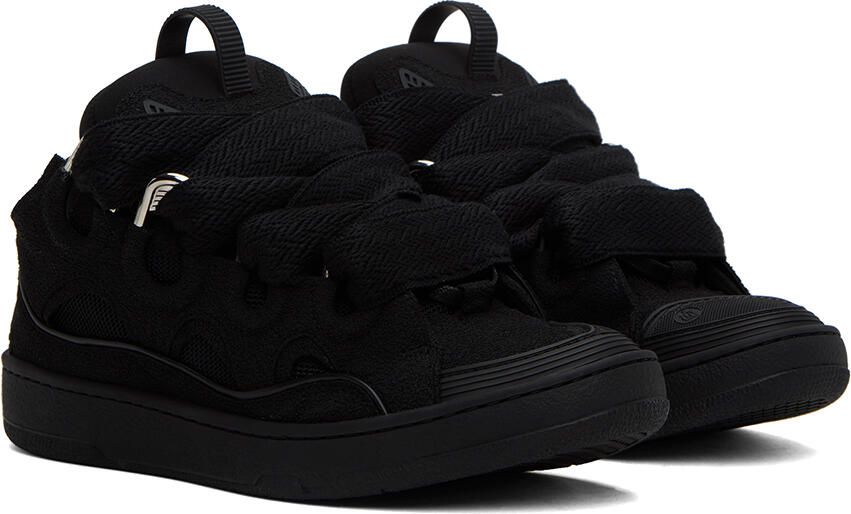Lanvin Black Curb Sneakers - Picture 2