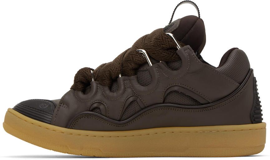 Lanvin Brown Curb Sneakers - Picture 2