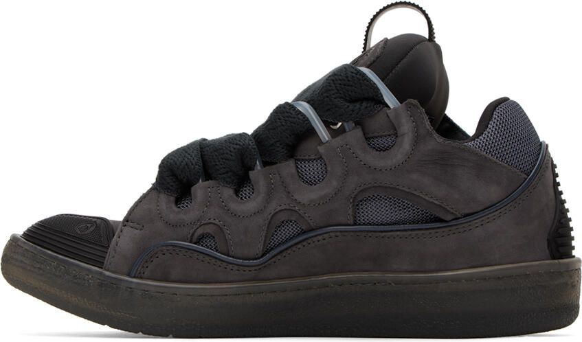 Lanvin Gray Curb Sneakers - Picture 3