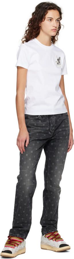 Lanvin White Curb Sneakers - Picture 9