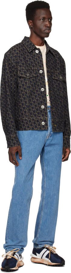 Lanvin Navy BUMPR Sneakers - Picture 4