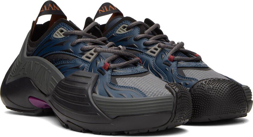 Lanvin Navy Flash-X Sneakers - Picture 2